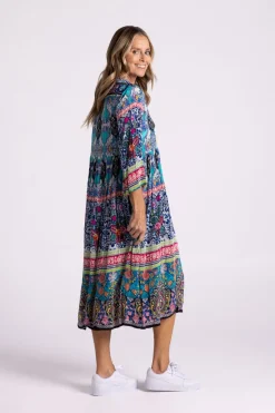 Silvermaple Collection Erin V-Neck Dress | Paisley Tide
