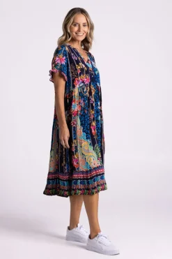 Silvermaple Collection Fiona V-Neck Dress | Royal Rainforest