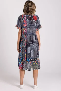 Silvermaple Collection Fiona V-Neck Dress | Serene Bloom
