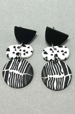 Silvermaple Collection Isabella Clay Earrings | Black