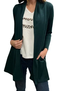 Silvermaple Collection Lucinda Merino Cardigan | Bottle Green