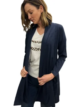 Silvermaple Collection Lucinda Merino Cardigan | Navy Marl