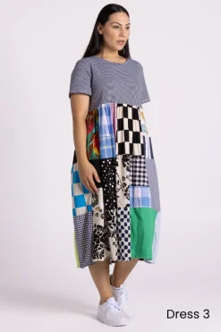 Silvermaple Collection Patchwork Dress | Multi