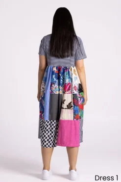 Silvermaple Collection Patchwork Dress | Multi