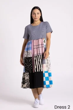 Silvermaple Collection Patchwork Dress | Multi