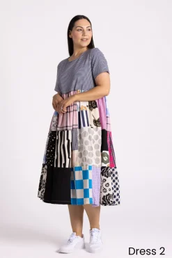 Silvermaple Collection Patchwork Dress | Multi