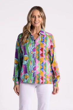 Silvermaple Collection Positano Shirt | Purple Paradise