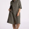 Silvermaple Collection Sandy Button Dress | Olive