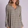 Silvermaple Collection Sofia Shirt | Ocelot Black/Beige
