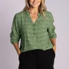 Silvermaple Collection Sofia Shirt | Cheetah Black/Green