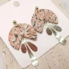 Silvermaple Collection Sophia Clay Earrings | Nude/Gold
