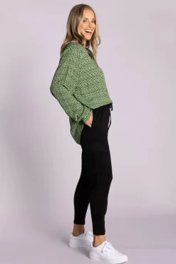 Silvermaple Collection Sofia Shirt | Cheetah Black/Green