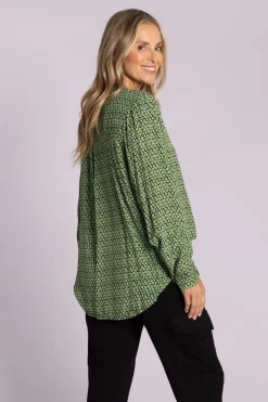 Silvermaple Collection Sofia Shirt | Cheetah Black/Green