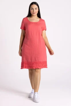 Silvermaple Collection Vanessa Ruffle Hem Dress | Melon
