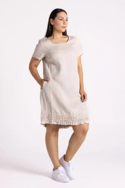 Silvermaple Collection Vanessa Ruffle Hem Dress | Natural