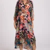 Silvermaple Collection Zara Mandarin Maxi Dress | Midnight Garden