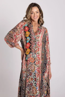 Silvermaple Collection Zara Mandarin Maxi Dress | Eden Noir