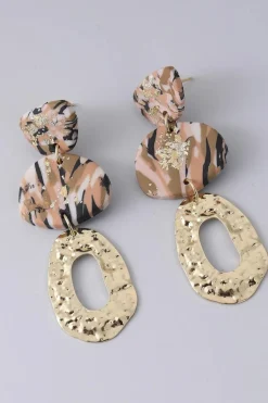 Silvermaple Collection Zora Clay Earrings | Gold Multi