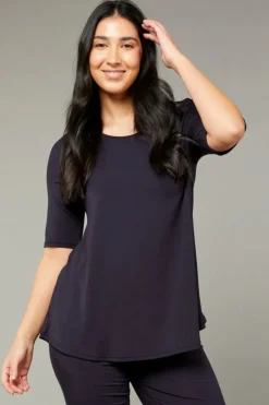 Tani Elbow Swing Tee | Navy 79765