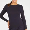 Tani High Neck Long Sleeve Top | Navy | 79276