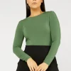 Tani High Neck Long Sleeve Top | Black