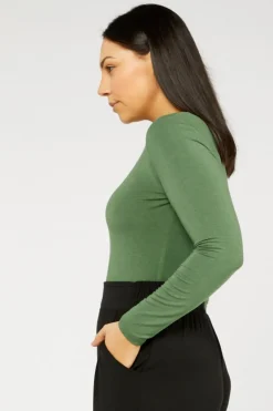 Tani High Neck Long Sleeve Top | Black
