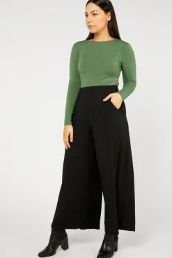 Tani High Neck Long Sleeve Top | Black
