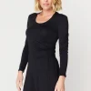 Tani Long Sleeve Scoop Top | Black | 79350