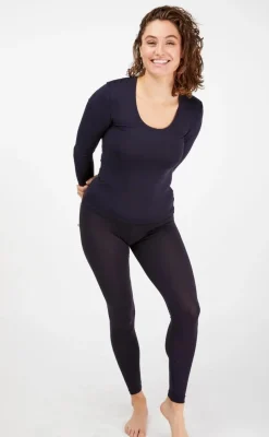 Tani Long Sleeve Scoop Top | Navy | 79350