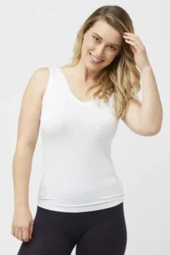 Tani Tank V Neck | White