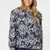 Threadz & Clarity Emily Top | Navy/White