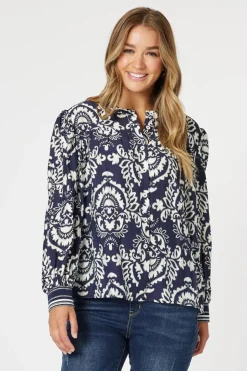 Threadz & Clarity Emily Top | Navy/White