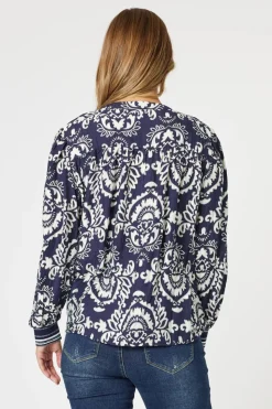 Threadz & Clarity Emily Top | Navy/White