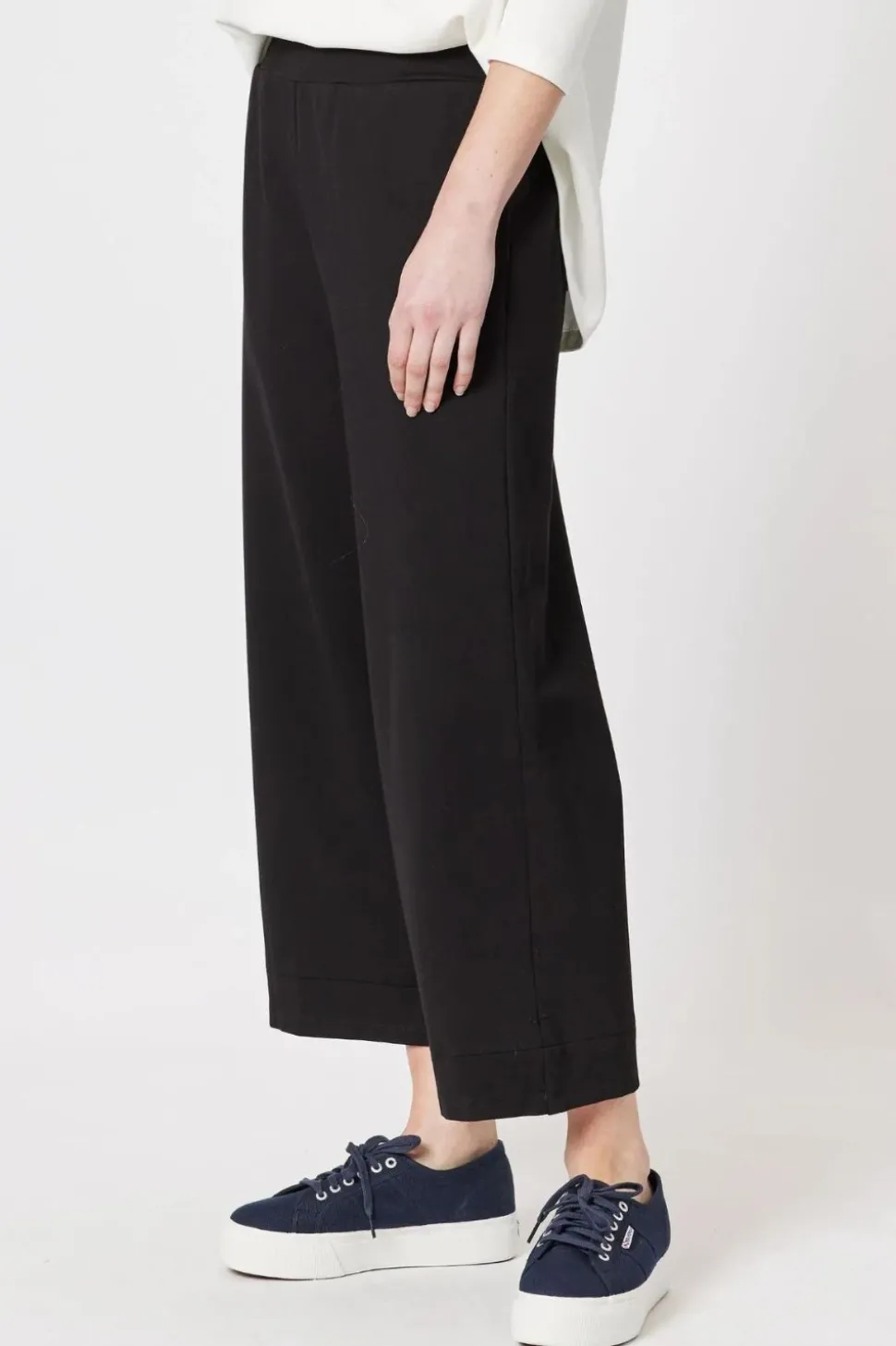 Threadz & Clarity Kimmy Ponti Wide Leg Pant | Black