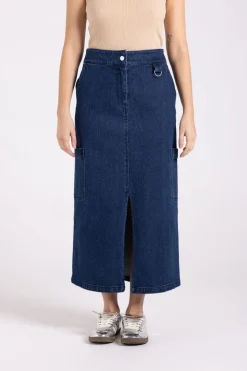 Two T's Denim Skirt | Dark Denim