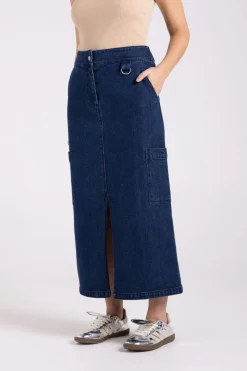 Two T's Denim Skirt | Dark Denim
