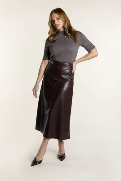 Two T's Faux Leather Skirt | Coco