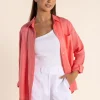 Two T's Linen Shirt | Spring Pink