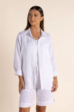 Two T's Linen Shirt | White