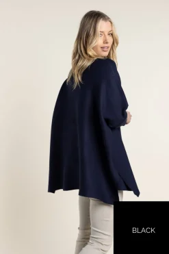 Two T's Oversized Sweater | Black