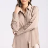 Two T's Silk Shirt | Almond