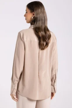 Two T's Silk Shirt | Almond