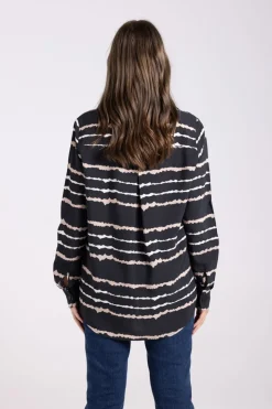 Two T's Tie Dye Shirt | Black/Almond/White