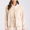 Two T's Velour Jacket | Almond