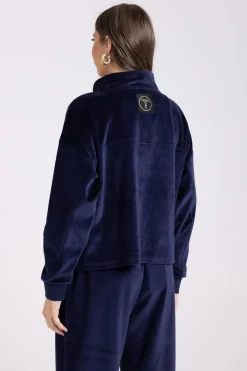 Two T's Velour Jacket | French Navy