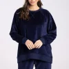 Two T's Velour Sweat | Almond
