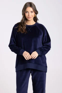 Two T's Velour Sweat | Almond