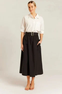 Valora Pima Cotton Skirt | Black