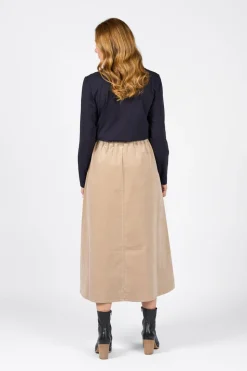 Vassalli Cord Skirt | Oat