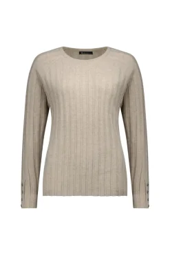 Vassalli Ribbed Knit Jumper | Oatmeal